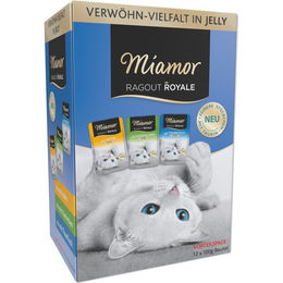 Miamor Ragout Royale Katzen Nassfutter Multipack mit Kaninchen, Huhn und Thunfisch in Gelee 12x100g - 12 x 100 g – Bild 1 von 7