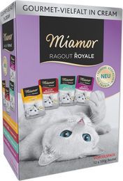 Miamor Ragout Royale Katzen Nassfutter Vielfalt Kalb Ente Lachs 12 x 100 g Beutel - 12 x 100 g – Bild 1 von 5
