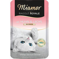 Produktbild von Miamor Ragout Royale Katzenfutter Huhn und Lachs in Sauce 44x100g