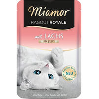 Produktbild von Miamor Ragout Royale Katzenfutter Lachs in Gelee 44x100g ohne Farb- und Aromastoffe