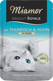 Miamor Ragout Royale Katzenfutter Thunfisch und Huhn in Sauce 22 x 100 g - 22 x 100 g – Bild 1 von 5