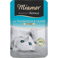 Produktbild von Miamor Ragout Royale Katzenfutter Thunfisch und Huhn in Sauce 22 x 100 g - 22 x 100 g