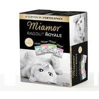 Produktbild von Miamor Ragout Royale Katzennassfutter Multi Mix Stückchen in Sauce für erwachsene Katzen 48 x 100 g ohne Konservierungsstoffe und Aromastoffe - 12 x 100 g