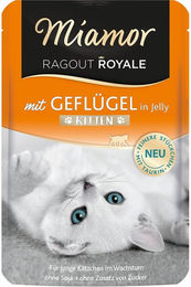 Produktbild von Miamor Ragout Royale Kitten Geflügel in Gelee 22x100g ohne Konservierungsstoffe - 22 x 100 g