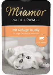 Produktbild von Miamor Ragout Royale Kitten Geflügel Stückchen in Gelee 44x100 g