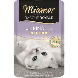 Miamor Ragout Royale Kitten Nassfutter Rind in Gelee 44 x 100 g - 22 x 100 g – Bild 1 von 5