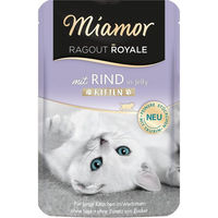 Produktbild von Miamor Ragout Royale Kitten Rind in Gelee 22x100g ohne Konservierungsstoffe - 22 x 100 g