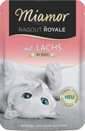 Miamor Ragout Royale Lachs Stückchen in Gelee Katzenfutter 22 x 100 g ohne Konservierungsstoffe - 22 x 100 g – Bild 1 von 5