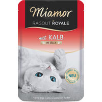 Produktbild von Miamor Ragout Royale Stückchen in Gelee Kalb für Katzen Adult 22 x 100 g getreidefrei ohne Konservierungsstoffe - 22 x 100 g