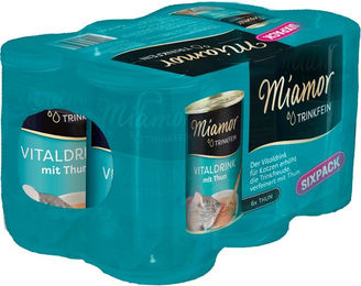 Produktbild von Miamor Trinkfein Katzen Nassfutter Stückchen in Sauce Thunfisch 24x135ml