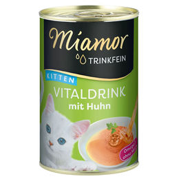 Produktbild von Miamor Trinkfein Vitaldrink Kitten Huhn Stückchen in Sauce 24x135ml
