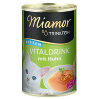 Produktbild von Miamor Trinkfein Vitaldrink Kitten Huhn Stückchen in Sauce 24x135ml