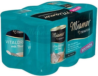 Miamor Trinkfein Vitaldrink Thunfisch Katzennahrungsergänzung für erwachsene Katzen 6 x 135 ml - 6 x 135 ml – Bild 1 von 6