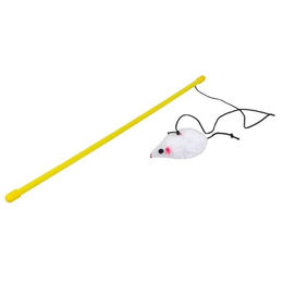 MICA Katzenspielzeug Spielangel mit gelber Plüschmaus ca. 46 cm - 46 cm – Bild 1 von 2