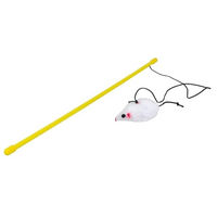 Produktbild von MICA Katzenspielzeug Spielangel mit gelber Plüschmaus ca. 46 cm - 46 cm