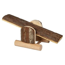 Produktbild von MICA Nagerwippe aus Holz für Nager Braun 22 x 7 x 8 cm