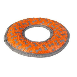 MICA Pets Hundespielzeug Frisbee Spielreifen aus Stoff Orange 21,5 cm – Bild 1 von 3