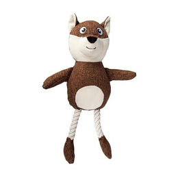Produktbild von MICA Pets Hundespielzeug Plüschtier Fuchs Braun Weiß für erwachsene Hunde 36,5 x 23 cm