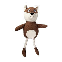 Produktbild von MICA Pets Hundespielzeug Plüschtier Fuchs Braun Weiß für erwachsene Hunde 36,5 x 23 cm