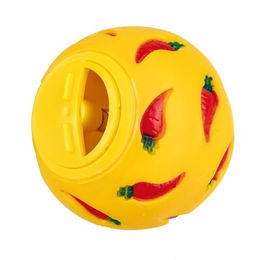 Produktbild von MICA Snackball Spielzeug für Nager aus Kunststoff Gelb Ø ca. 7 cm