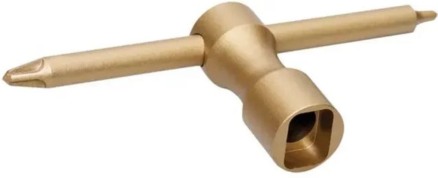 Produktbild von Michel Vaillant Stollenschlüssel für Pferde aus Metall Gold