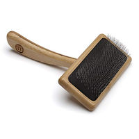 Produktbild von Mikki Bambus-Zupfbürste mit Kugelköpfen für Hunde und Katzen, Mittel, Braun