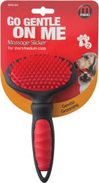 Mikki Massage Slicker Bürste für Hunde und Katzen in Schwarz/Rot Größe L – Bild 1 von 1