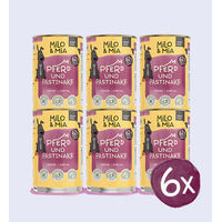 Produktbild von Milo & Mia Hundefutter Pferd Stückchen in Sauce Allergie-Nassfutter 6x400g - 6 x 400 g
