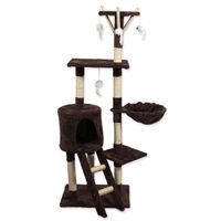 Produktbild von Milo & Mia Kratzbaum Magic Cat Mia mit Spielzeugen braun 35x50x140cm aus Plüsch