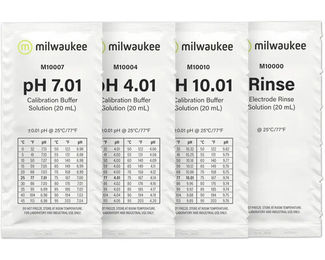 Produktbild von Milwaukee PH Puffer Lösungen Starter Pack für Süßwasser Aquarium Wassertester 25 x 20 ml