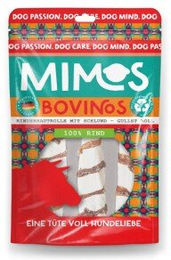 Mimos Rinderhautrollen mit Schlund Monoprotein Kausnack 2 Stück 20cm - 2 x 200 g – Bild 1 von 2