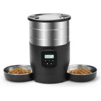 Produktbild von Minicloss Automatischer Katzenfutterspender mit 2 Edelstahlschalen und 4,5 L Fassungsvermögen für Katzen aller Altersstufen