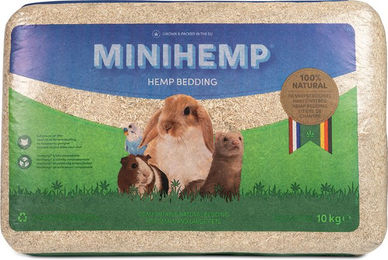 Produktbild von Minihemp Hanfstreu Naturmaterial Einstreu für Kleintiere Reptilien und Papageien 10 kg - 10 kg