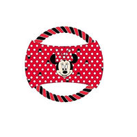 Produktbild von Minnie Mouse Hundespielzeug aus Plüsch und Seil mit Quietschefunktion in Rot