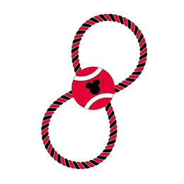 Minnie Mouse Hundespielzeug Tauball bunt rot – Bild 1 von 2