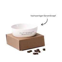 Minty&Marla Katzennapf aus Keramik in Weiß 350ml - 350 ml – Bild 1 von 10