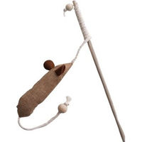 Produktbild von Minty&Marla Katzenspielzeug Spielangel mit Katzenminze aus Baumwolle beige braun grau