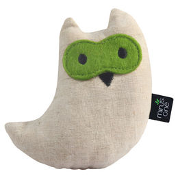 Produktbild von Minus One Katzenspielzeug Docile Buddy Eule aus Baumwolle mit Catnip in Beige