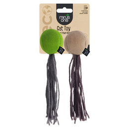 Produktbild von Minus One Katzenspielzeug Filz Bälle 2er Set bunt mit Katzenminze