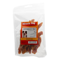 Produktbild von Miracle Dog Hundetrockenfleisch Entenbrust Filet Monoprotein 24 x 70g - 24 x 70 g