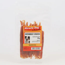 Produktbild von Miracle Dog Hundetrockenfleisch Entenbrust Streifen 70g 24er Pack - 24 x 70 g