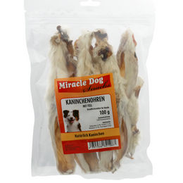 Produktbild von Miracle Dog Naturkauartikel Kaninchenohren mit Fell Braun 100g 20er Pack - 20 x 100 g