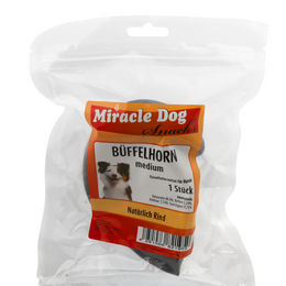 Miracle Dog Naturkaukartikel Büffelhorn MEDI für große Hunde 10 Stück - 10 x 250 g – Bild 1 von 3