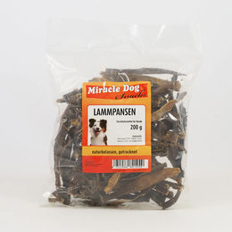 Produktbild von Miracle Dog Naturkaukartikel Lammpansen für Hunde 200g 10er Pack - 10 x 200 g