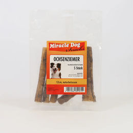 Produktbild von Miracle Dog Ochsenziemer aus Rind 12cm 35 Stück - 7 x 12 g