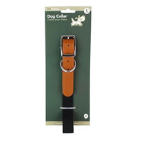 Produktbild von mitienda Hundehalsband Deluxe aus Kunstleder Schwarz Größe Large