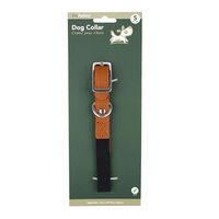 Produktbild von mitienda Hundehalsband Deluxe aus Kunstleder Schwarz Größe S für kleine Hunde