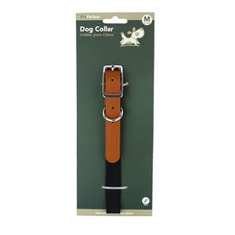 mitienda Hundehalsband Deluxe aus Kunstleder Schwarz Medium für Hunde bis 20 kg – Bild 1 von 1