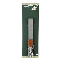 Mitienda Hundeleine Deluxe Grau M 120 cm aus Kunstleder - 120 cm – Bild 1 von 3