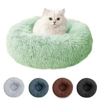 Produktbild von mixed24 Plüsch Donut Hundebett und Katzenbett in Grün, S - 40 cm